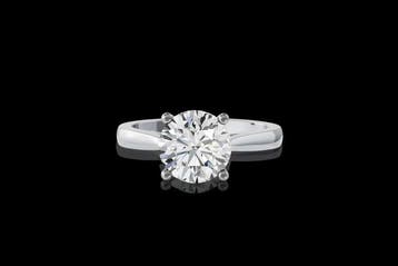 Ring - 14 karaat Witgoud - 2.98ct. tw. Diamant (Lab-grown), Nieuw