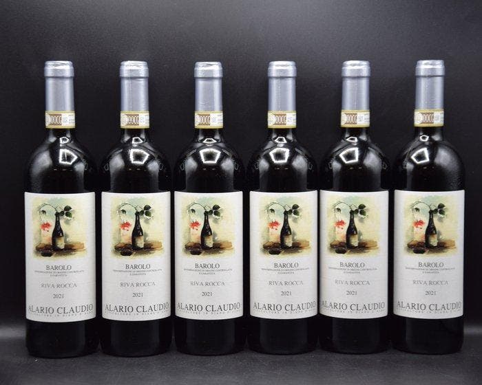 2021 Alario Claudio, Riva Rocca - Barolo - 6 Bouteilles, Verzamelen, Wijnen