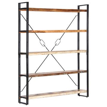 vidaXL Boekenkast met 5 schappen 140x30x180 cm massief, Verzenden, Nieuw