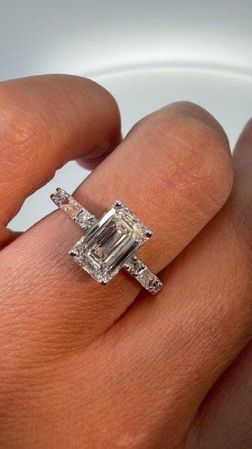 Ring - 18 karaat Witgoud - 2.50ct. tw. Diamant (Lab-grown) -, Nieuw