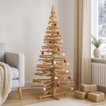 vidaXL Houten kerstboom KOTKA 150 cm Massief grenenhout, Diversen, Verzenden, Nieuw