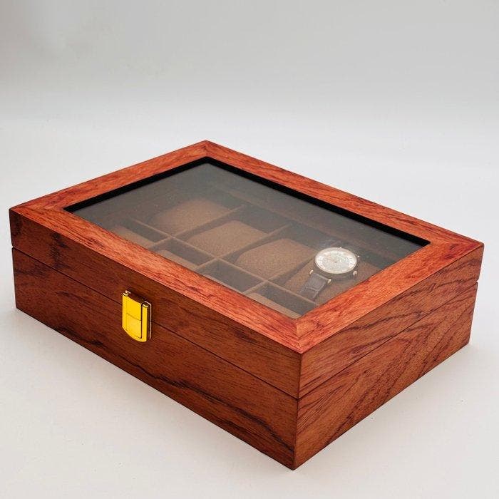Prestige - Boîte à bijoux - Vintage Wood Watch Box avec, Antiek en Kunst, Kunst | Designobjecten