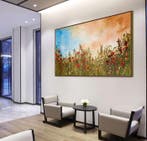Irina Morisch - Poppies field Nr.15 -XXL artwork on linen-