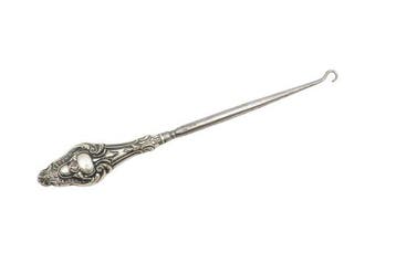 Figure - Antique Corset Lacing Hook with Ornate - Argent 833
