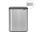 Brabantia Bo Touch Bin - Prullenbak - 2 x 30 liter - Matt, Verzenden, Zo goed als nieuw