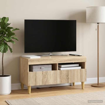vidaXL LED tv-meubel ARNHEM 81 x 35 x 43 cm Sonoma Eiken, Verzenden