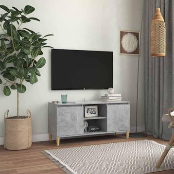 vidaXL Tv-meubel met massief houten poten 103,5x35x50 cm, Verzenden