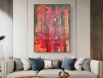 Jana Noldin - Abstract Painting  Red