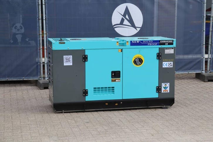 Veiling: Generator Kawakenki KK30-TI1-SSS Diesel 2025 30kVA, Articles professionnels, Machines & Construction | Générateurs, Enlèvement