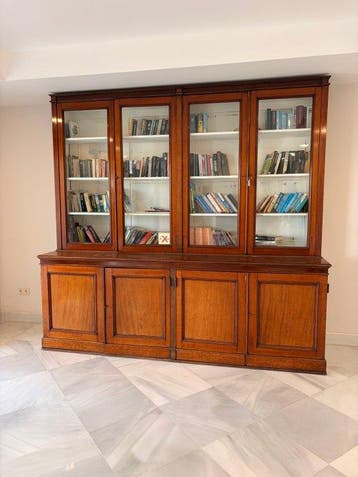 Boekenkast - Mahonie - mahonieboekenkast, Antiek en Kunst