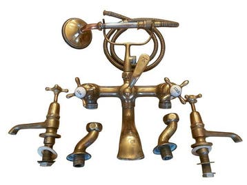 Lampetstel - Messing - Luxe kranen, Antiek en Kunst, Curiosa en Brocante