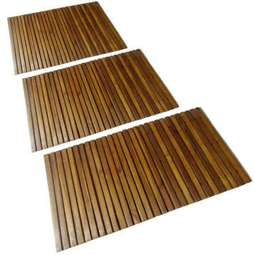 vidaXL Badmat acaciahout 80 x 50 cm 3 stuks, Verzenden, Nieuw