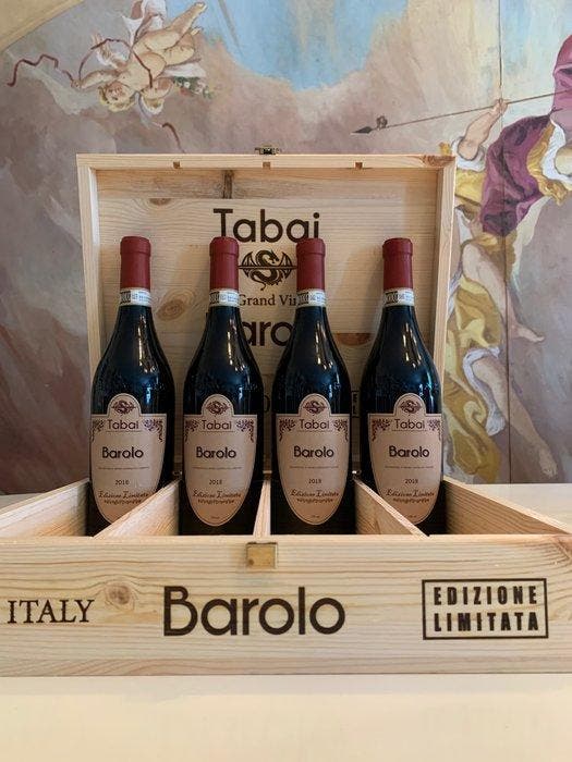 2018 Tabai - Edizione Limitata - Barolo - 4 Flessen (0.75, Collections, Vins