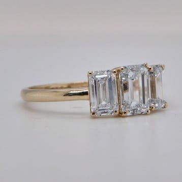 Zonder minimumprijs - Ring - 14 karaat Geel goud - 2.03ct., Handtassen en Accessoires, Ringen, Nieuw