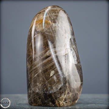 Natuurlijke rookkwarts vrije vorm – elegante dieptewerking, Verzamelen, Mineralen en Fossielen