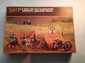 Timpo - Figuur - Timpo 7th Cavalry Encampment - Plastic,, Nieuw