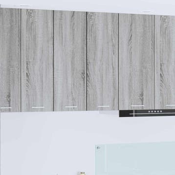 vidaXL Hangkast Grijs Sonoma en Wit 30 x 31 x 80 cm Bewerkt, Verzenden, Nieuw
