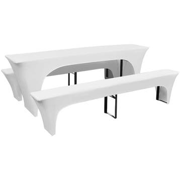 vidaXL Hoes voor biertafel en banken 225x50x80 cm stretch, Tuin en Terras, Verzenden, Nieuw