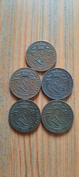 Belgique. Léopold II. 1 Cent 1887-1907 (Sans prix de