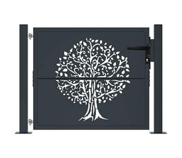 Poort 105x80cm Antraciet | 55% korting, retour deal!, Gebruikt, Verzenden, Minder dan 100 cm, Staal