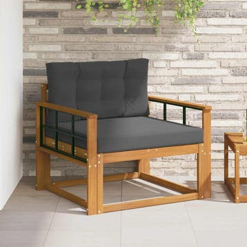 vidaXL Buiten Midden Sofa Naturel, Verzenden