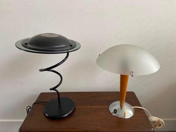 Steinhauer, IKEA - Lamp (2) - Staal, Hout, Plastic - Memphis
