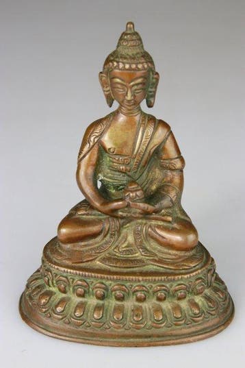 Statuette Bouddha Amitayus - Chinois - Bronze - Chine - XXe