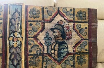 Decoratief ornament - Italië - plafondplanken, Antiek en Kunst
