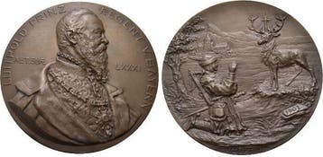Bronze-gussmedaille 1902 Bayern Luitpold, Prinzregent 188..., Verzenden