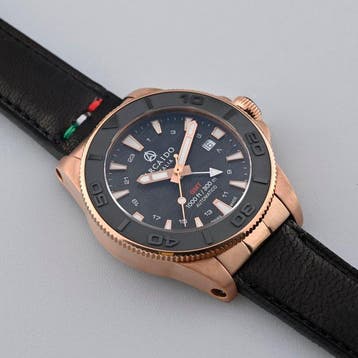 ARCAIDO - Primo Bronze GMT - Swiss Made - Sellita SW330, Nieuw