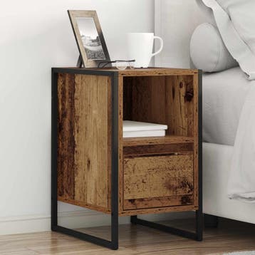 vidaXL Nachtkastje Oud Hout 39,5 x 30 x 50 cm Bewerkt hout, Huis en Inrichting, Verzenden, Nieuw
