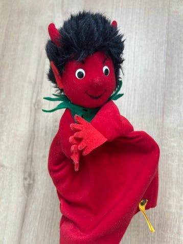 Steiff - Pluche dier Red devil hand puppet - 1980-1990 -, Antiek en Kunst