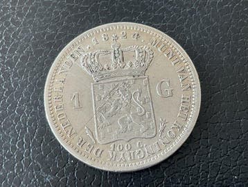 Nederland. Willem I. 1 Gulden 1824 Utrecht, Postzegels en Munten, Munten | Nederland