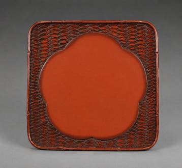 Takaoka lakwerk serveerbladen - Gelakt hout - Japan - Meiji