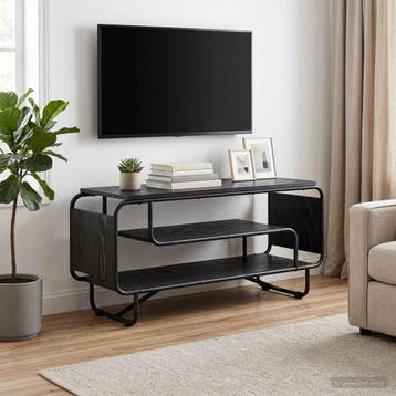vidaXL TV Stand 98 x 36 x 45 cm Zwart eiken, Verzenden, Nieuw