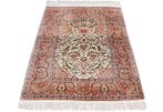 Signed Semi-Antique Silk Hereke Carpet with ~1 Mio. Knots/m²