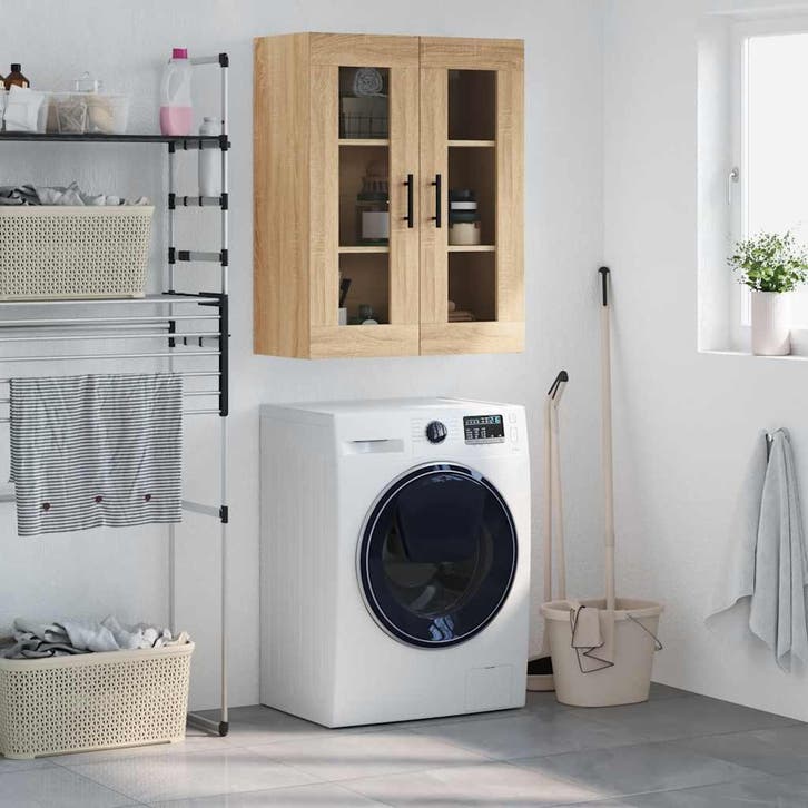 vidaXL Bovenkast 69,5x34x90 cm sonoma eikenkleurig, Maison & Meubles, Armoires | Dressoirs, Envoi