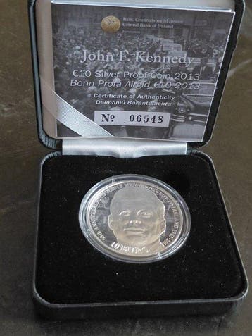 Ierland. 10 Euro 2013 John F. Kennedy Proof (Zonder