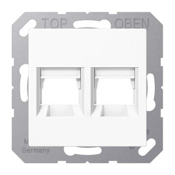 Jung AS500 Dubbele RJ45 Afdekking Wit - A1569-2BRWW, Verzenden