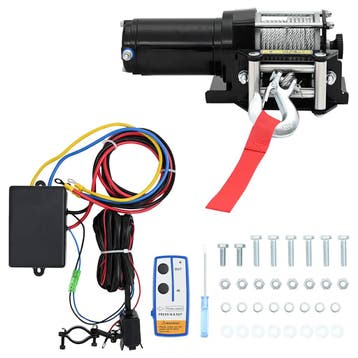 vidaXL Elektrische lier 12 V 1360 kg met montageplaat en, Verzenden, Nieuw