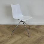 scab Zebra design stoel, draaistoel,  Wit - chroom, Huis en Inrichting, Gebruikt, Eén