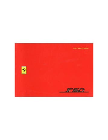 1995 FERRARI F50 INSTRUCTIEBOEKJE 1034/95, Ophalen of Verzenden