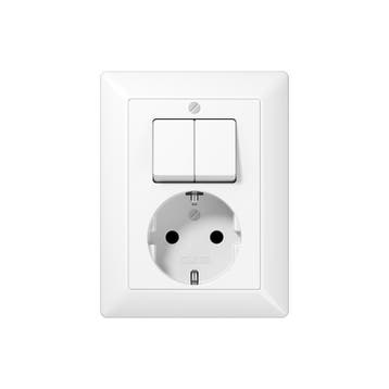 Jung AS 5575 EU WW Interrupteur combiné série blanc alpin -, Bricolage & Construction, Verzenden