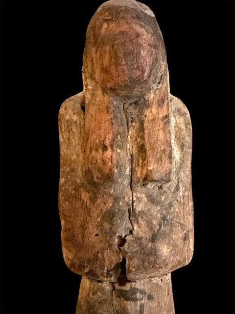 Oude Egypte, Nieuwe rijk - Hout - Sjabti, Collections, Minéraux & Fossiles