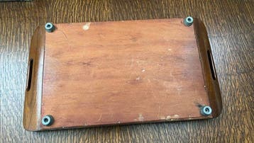 niet bekend - Dienblad - Hout, Glas, vlinders - Braziliaans