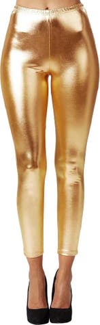 2dekans | Tectake Metallic-Leggings - Maat XL - Goud, Ophalen of Verzenden, Nieuw