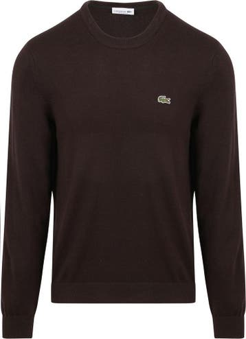 Lacoste Pullover Donkerbruin maat Maat 52/54 (L) Heren, Maat 52/54 (L), Bruin, Verzenden, Lacoste