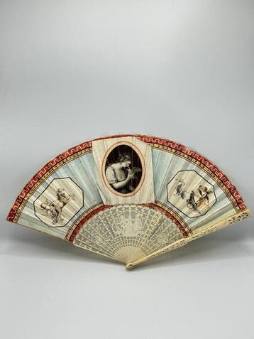 Rare Italian Hand Fan – Grand Tour Period, circa 1780–1790 –