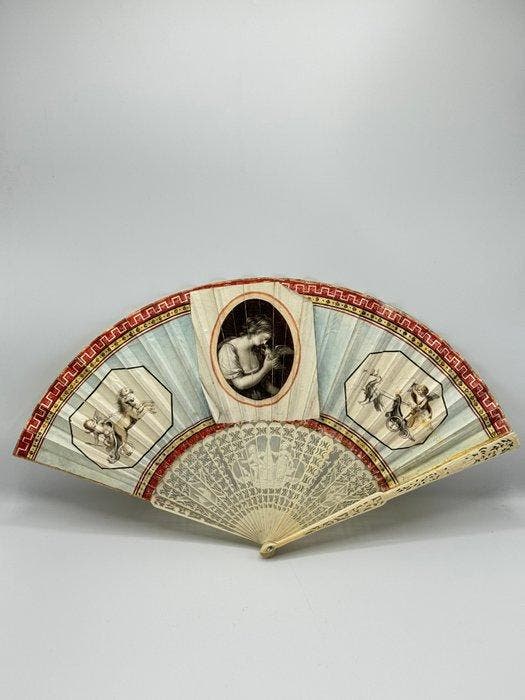 Rare Italian Hand Fan – Grand Tour Period, circa 1780–1790 –, Antiek en Kunst, Antiek | Overige Antiek