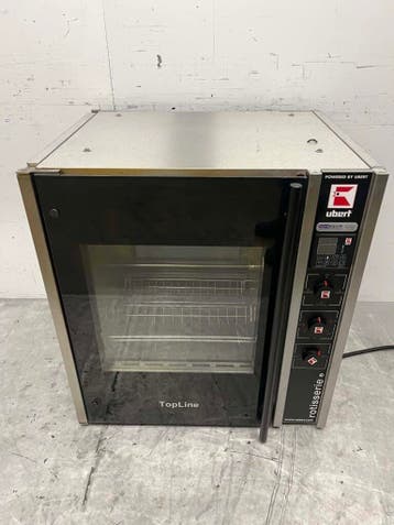 Gril à poulet Ubert RT-403 en acier inoxydable 3 paniers Bj., Articles professionnels, Verzenden